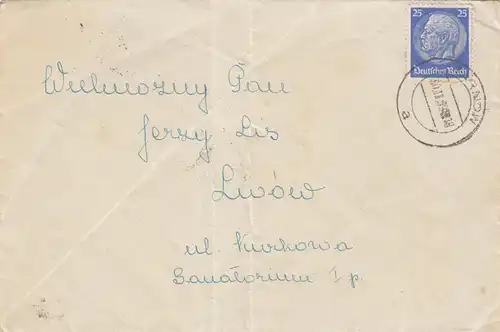 GG Russland:  früher Brief Tarnow nach Lemberg 30.11.39