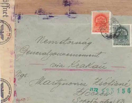 GG Ungarn: Brief nach Krakau, Zensur