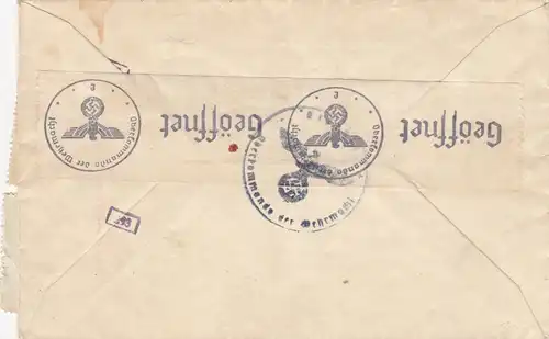 GG USA: porto approprié pour 10-15gr comme poste aérien Varsovie, rare francature, censure