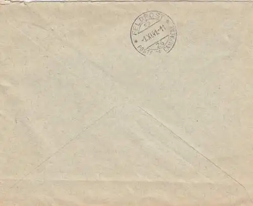 1941: Römerswil als Feldpost - Nachporto Stäfa