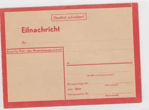 Eilnachricht /Lebenszeichen Postkarte rot, StdW. 4305 43