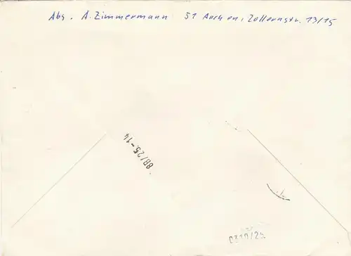 Bonn Einschreiben /Eilbote mit Widerstandskämpfer Block 1964, 25.1.65 Aachen