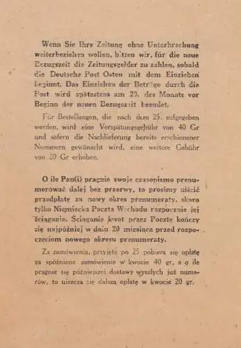 Formulaire GG: Cracovie DPO 454a (7.42)