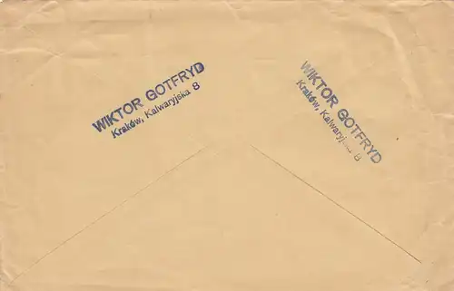 GG Nachnahme R-Brief Krkau nach Lancut, portogerecht