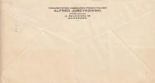 GG Warschau, 7.12.39, frühe portogerechte EF auf Fensterbrief