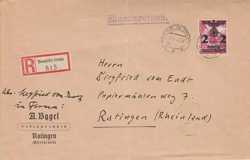 GG Inscription Demblin-Irena par notation, belle EF