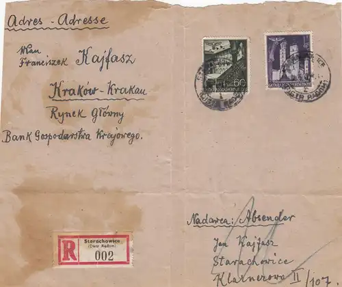 GG adresse de paquet comme lettre recommandée Starachowice à Cracovie, porto-fair MiF