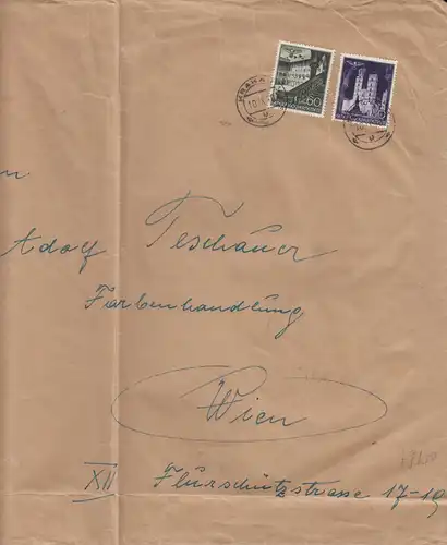 GG Großbrief R- Brief Krakau, portogerechte MiF der 3. Gew. Stufe nach Wien