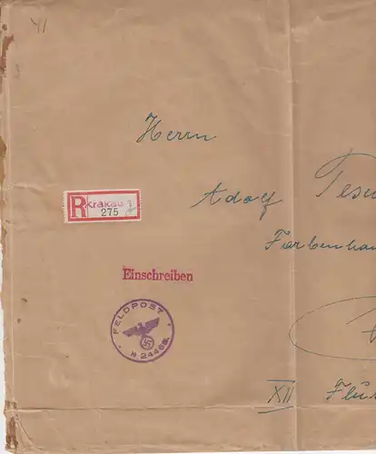 GG Grande Lettre R- Lettre de Cracovie, porto-fairy MiF de la 3ème étape de l'étape après Vienne