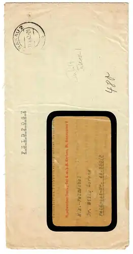 GG: Brief Handwerker-Verlag, Inhalt: Aufbau und Archiv Zeitschrifen, Krakau 1942