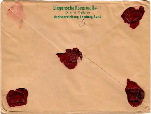 GG: Eilbots de valeur Lettre Sadowa Wisznia - Cracovie, main propre !!!, porto-juste