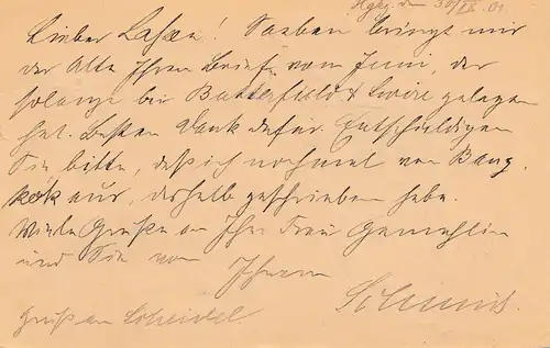 Hong Kong: 1901: Post card to Cholon Binhtay, Cochinchine - Indochina