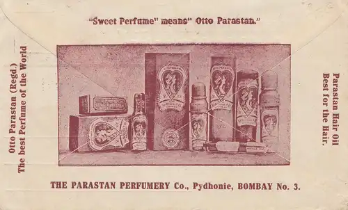 India: 1922 Bikaner to Brandenburg/Germany, Book-post, Pakistan Perfumery