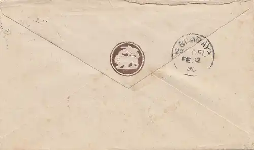 India 1890: small letter to Bombay
