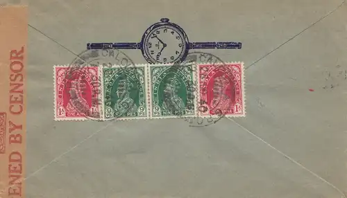 India 1940: letter Calcutta to Los Angeles, censor