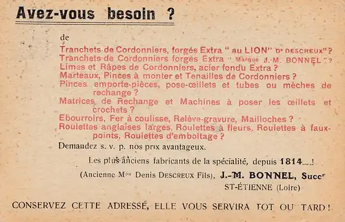 India: 1921: St. Etienne/France post card to Cawnpur