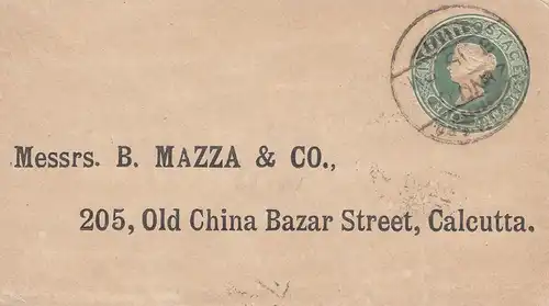 India 1887: small letter to Calcutta