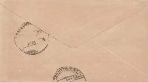 India 1887: small letter to Calcutta