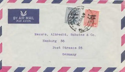 Iraq: 1959 air mail to Hamburg