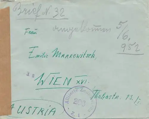 Iraq: 1952 Mosul to Wien, Alliierte Zensur