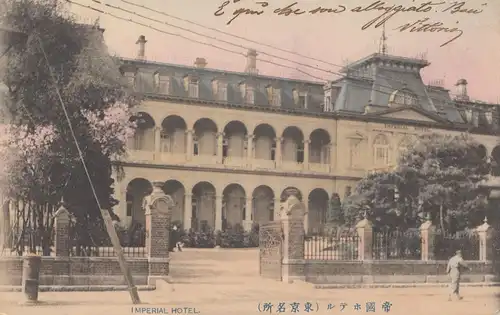 Japon post card Imperial hotel to Padova