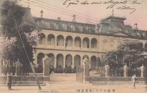 Japon post card Imperial hotel to Padova