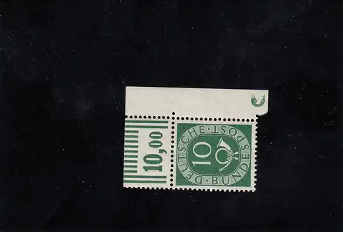 Bund: Posthorn Mi Nr. 128 D2, post-freich, Eckrand E2