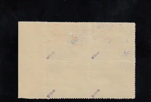 Poste de terrain: Crête Imprime locale, Min. 7B, Quaderblock, **/*, BPP Battest, unique