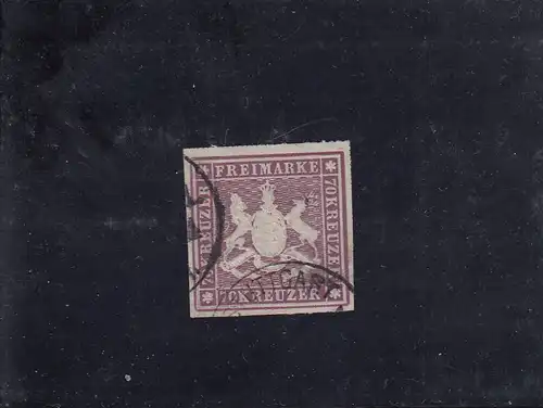 Wurtemberg: Min. 42b, Arcenfeld 6, cacheté Stuttgart, BPP Attest