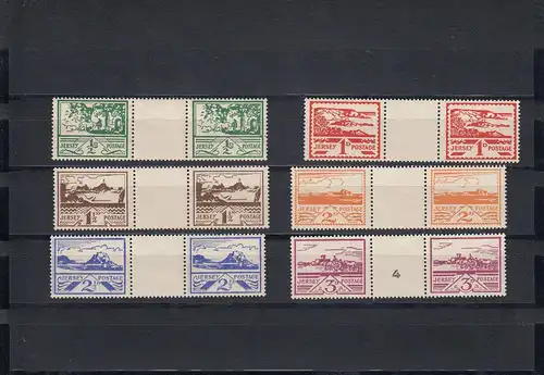 Jersey: Mi Nr. 3-8 ZW, frais de port