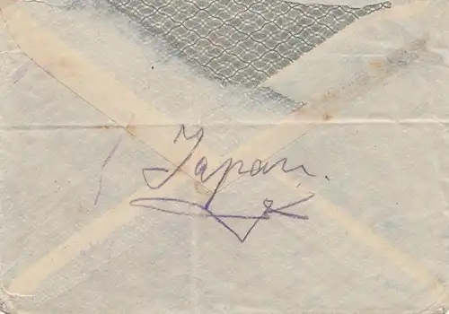 Japon post card 1921: letter to Germany via America