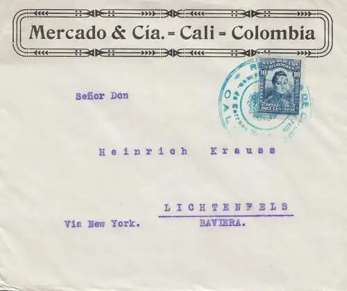 Colombia Cali to Lichtenfels via New York