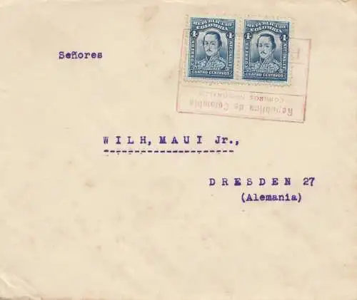 Colombia letter to Dresden