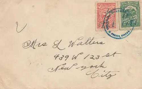 Colombia 1912: letter to New York City