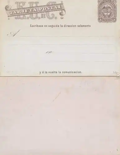 Colombia 2x post card unused