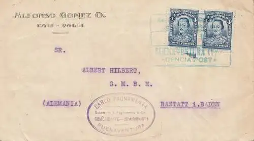 Colombia 1929: Cali-Valle to Rastatt - Buenaventura