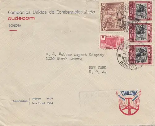 Colombia letter air mail Bobota to New York