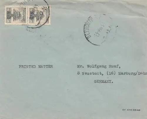 Libanon: 1951: Beirut to Marburg
