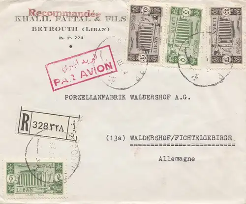 Liban: 1954: Beyrouth to Waldershof, registered