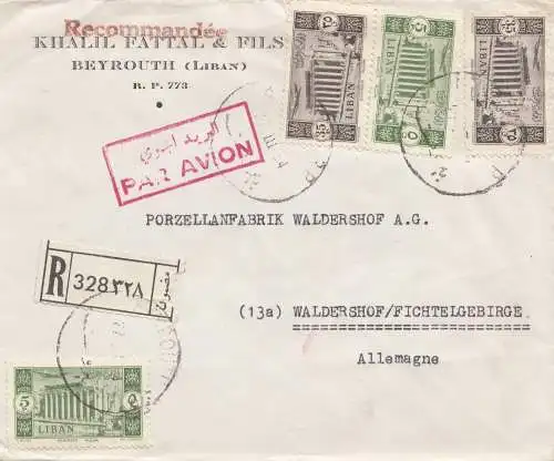 Libanon: 1954: Beyrouth to Waldershof, registered
