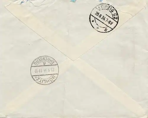 Liban: 1954: Registered Beyrouth to Rückmarsdorf/Leipzig