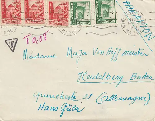 Maroc 1951: Marrakech-Medin to Heidelberg, Tax