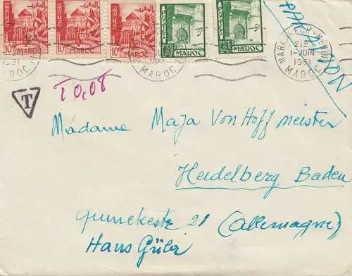 Maroc 1951: Marrakech-Medin to Heidelberg, Tax