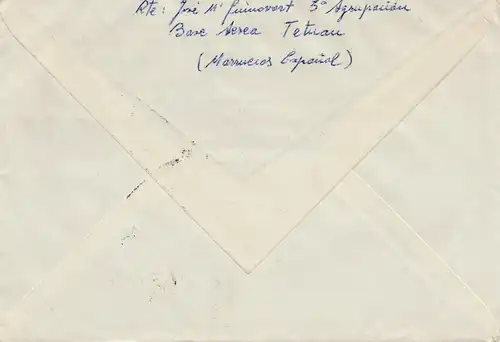 Maroc 1955: letter to München, Tax