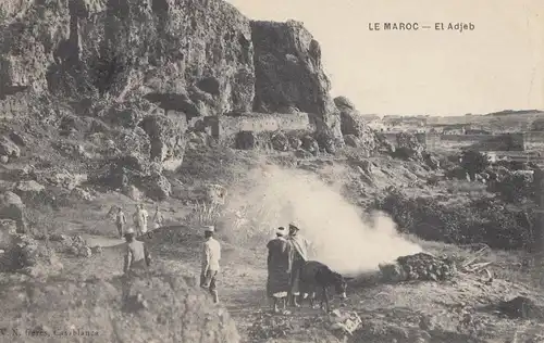 Maroc 1916: post card El Adjeb/Casablanca to Westig