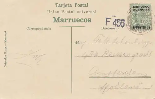 Maroc post card Tanger to Amsterdam