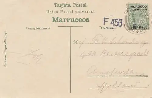 Maroc post card Tanger to Amsterdam.