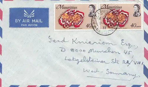 Maurice: 1977: air mail to Munich.