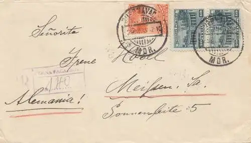 Mexico 1933: Cuernavaca, registered, to Meißen/Germany