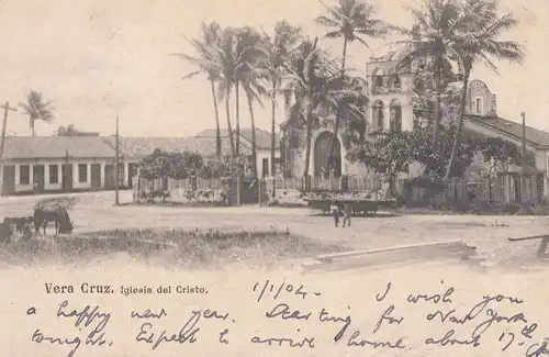 Mexique 1904: post card Vera Cruz to London